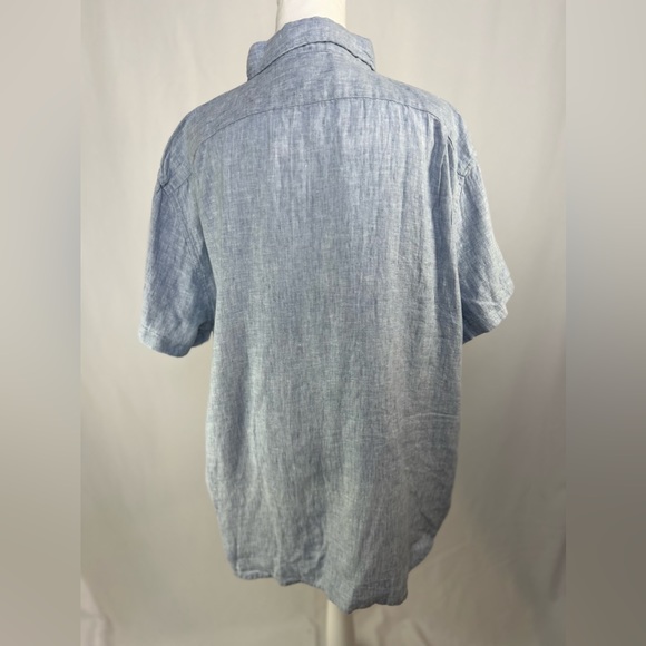 NWT / J.crew Factory Short-sleeve slim linen-blend shirt /B004 - Picture 5 of 7